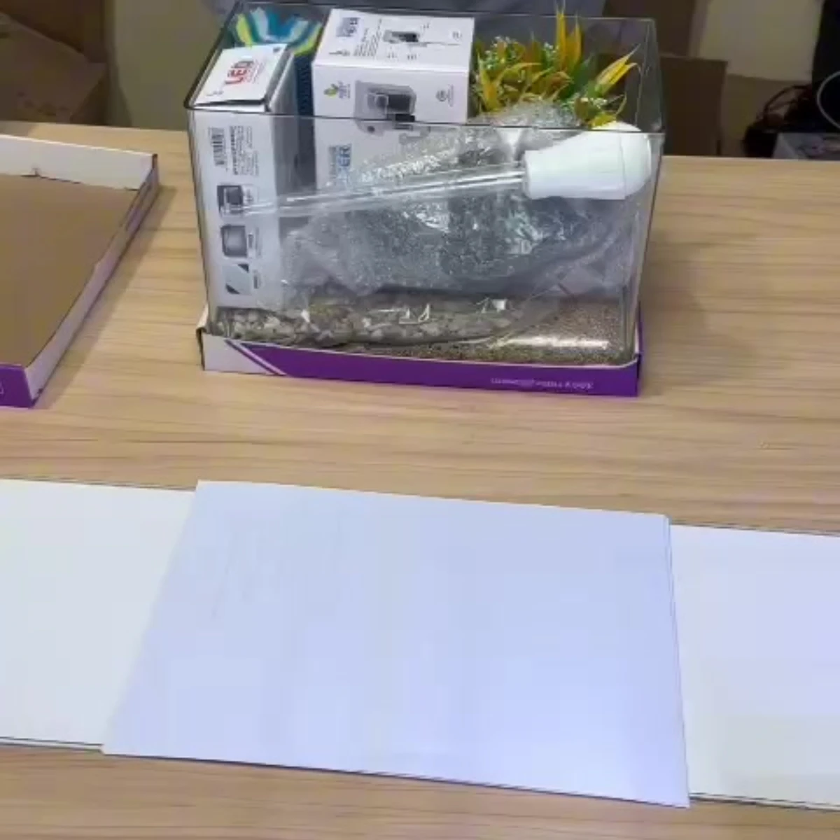 LEPET Akuarium Ikan Mini 1 PAKET 289/388/425/489/550 Tangki Ikan Mini Dengan Filter/Lampu Led dan acc lainnya foto 6