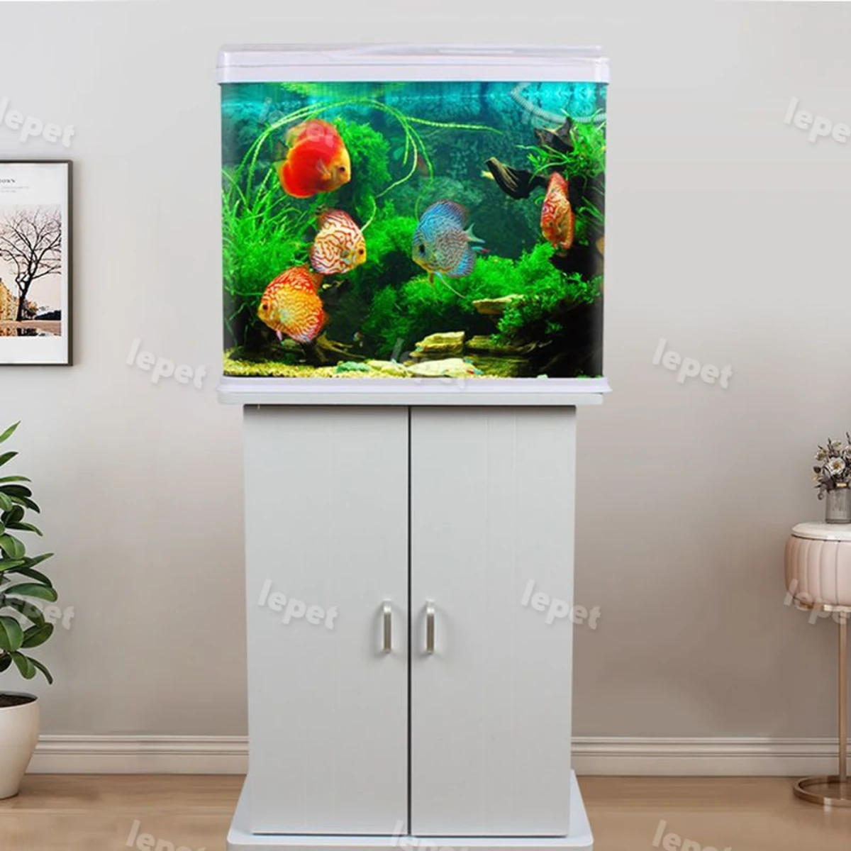 LEPET AQUARIUM PAKET MURAH DAN LENGKAP DENGAN MEJA PAM-420 / 520 / 620 / 820 / AQUARIUM SET CABINET foto 4