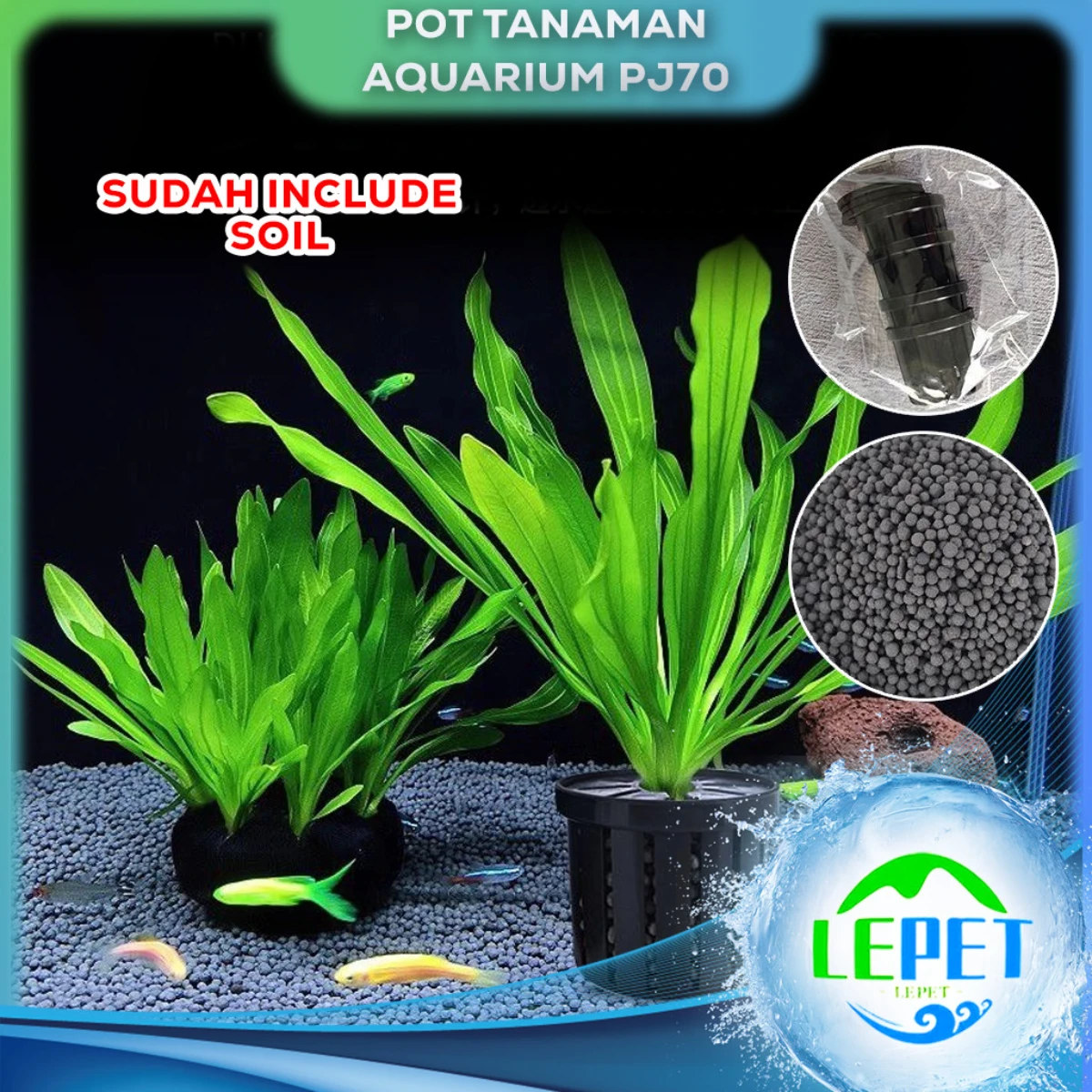 LEPET keranjang tanam rumput air PJ70 , menghemat ruang, partisi baki akuarium ikan,pot tanaman air aquarium/WATER PLANT BASKET