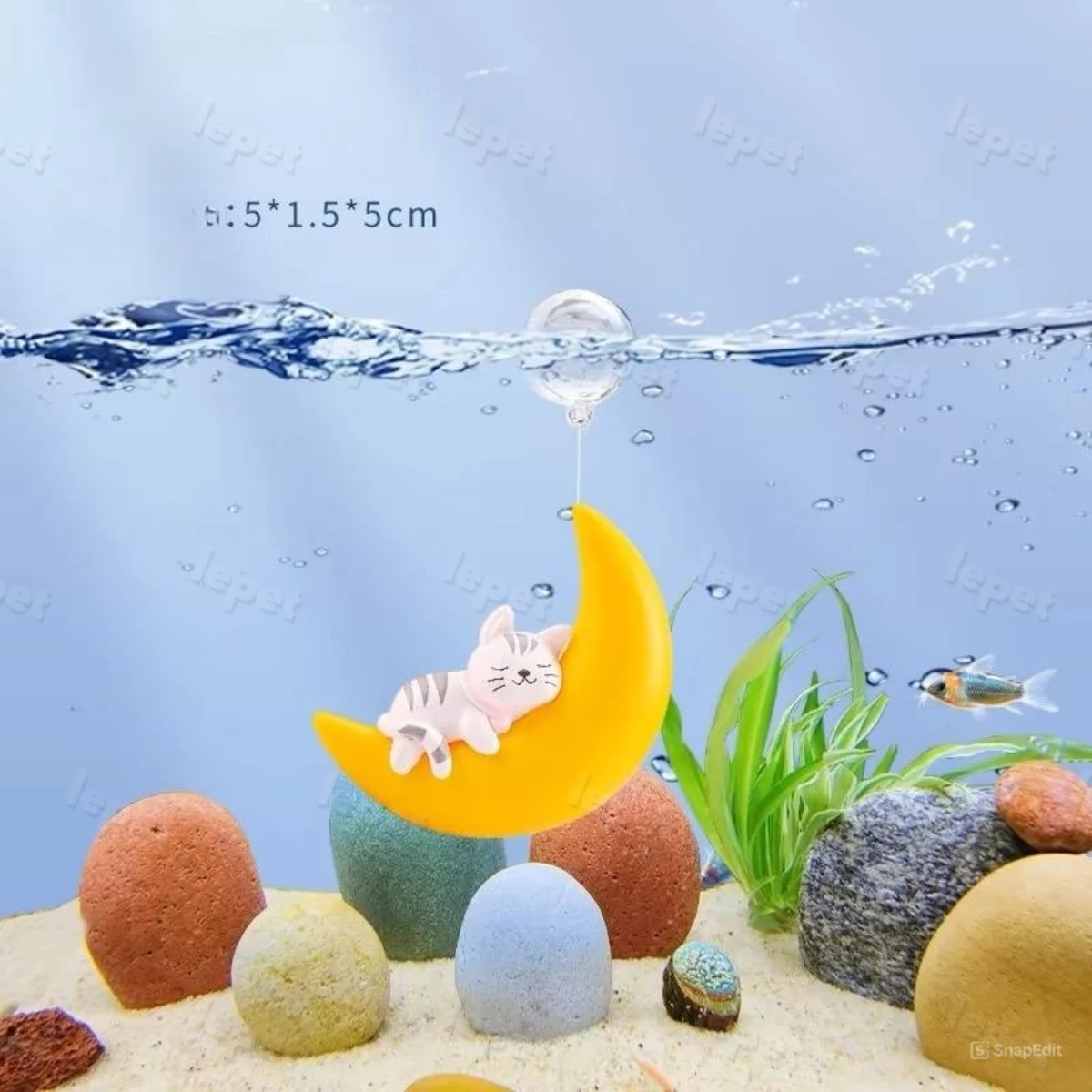 LEPET Hiasan Ornamen Penyelam Aquarium PJ18/PJ25/PJ26 Miniatur Penyelam Bahan Resin Untuk Dekorasi Hiasan Akuarium foto 7