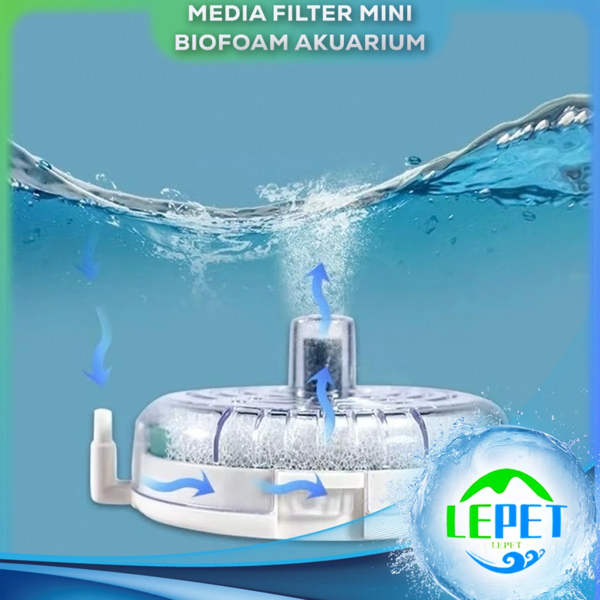 LEPET MEDIA FILTER MINI BIOFOAM AKUARIUM YX150/300/600 BIO BALL RUMAH BAKTERI
