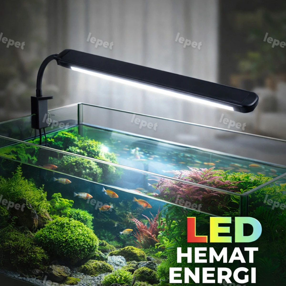 LEPET lampu aquarium mini PJ80/ LED aquarium / lampu aquarium jepit foto 3