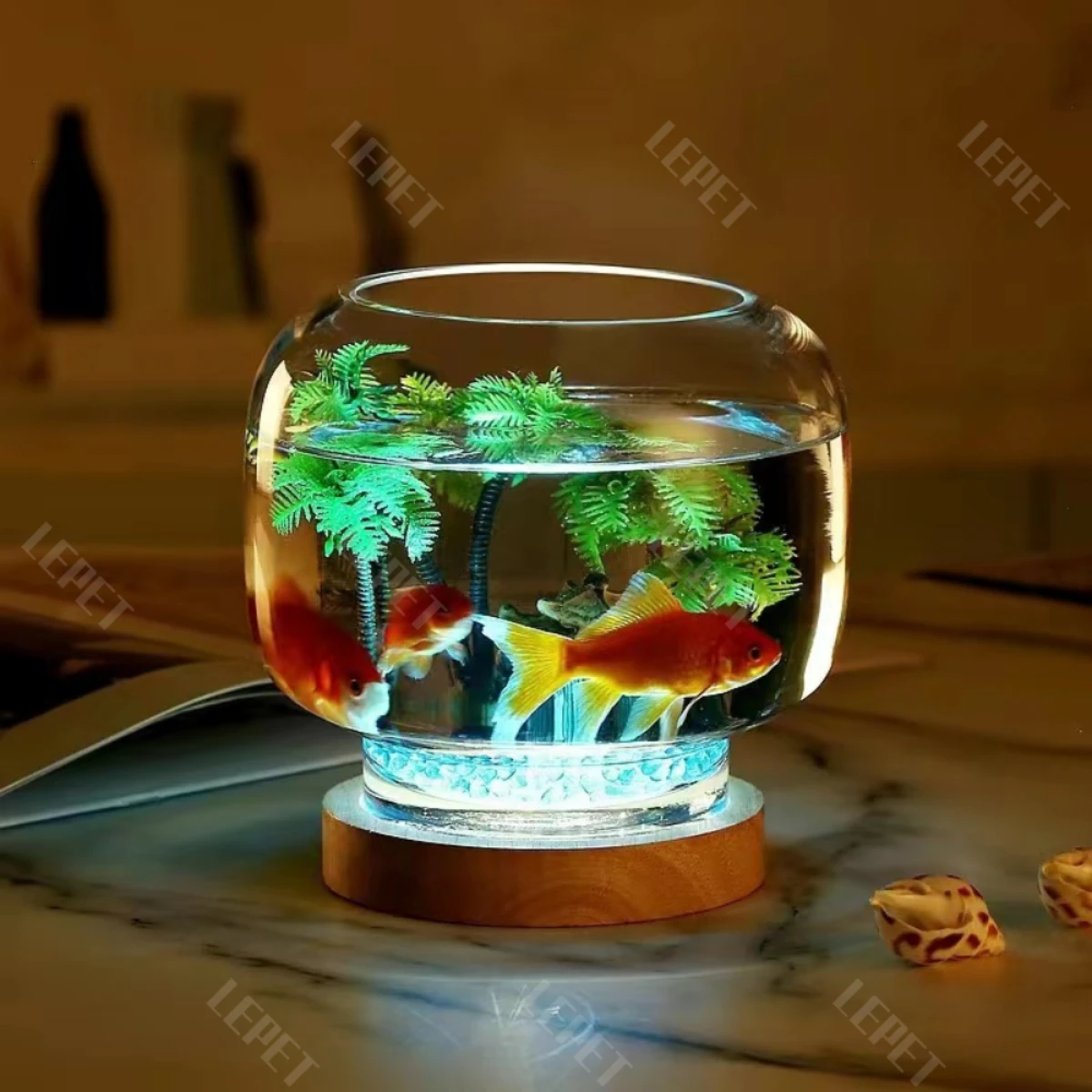 LEPET AQUARIUM MINI KECIL A20 / A21 / AKUARIUM IKAN CUPANG HIAS / KURA-KURA foto 5