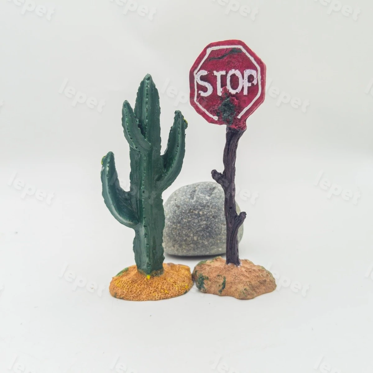 LEPET Hiasan Aquarium GT1577 / GW016 Dekorasi Resin Ornamen Simulasi Batu foto 2