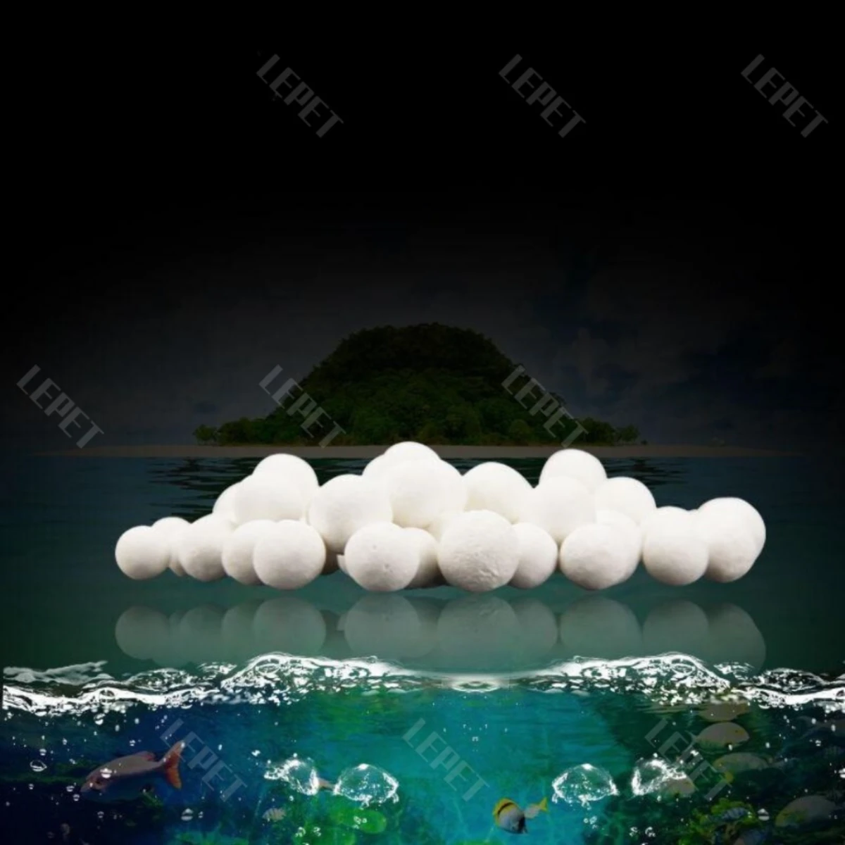 LEPET BIO BALL SUPER MEDIA FILTER AQUARIUM UK 2cm RUMAH BAKTERI 500G foto 4