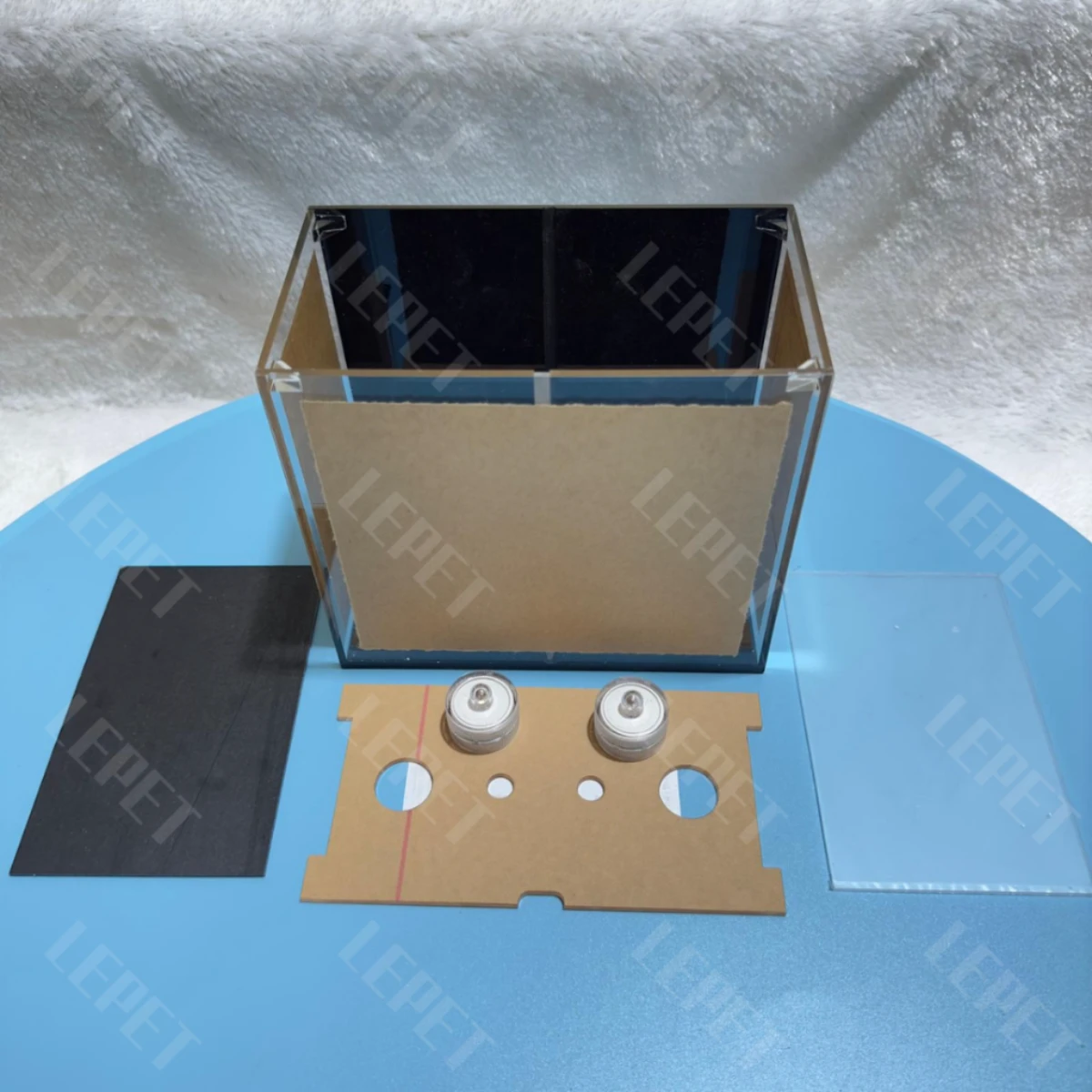 LEPET Akuarium Ikan Cupang 2 skat / Tempat Ikan Kecil Akrilik / Aquarium Mini Acrylic foto 3