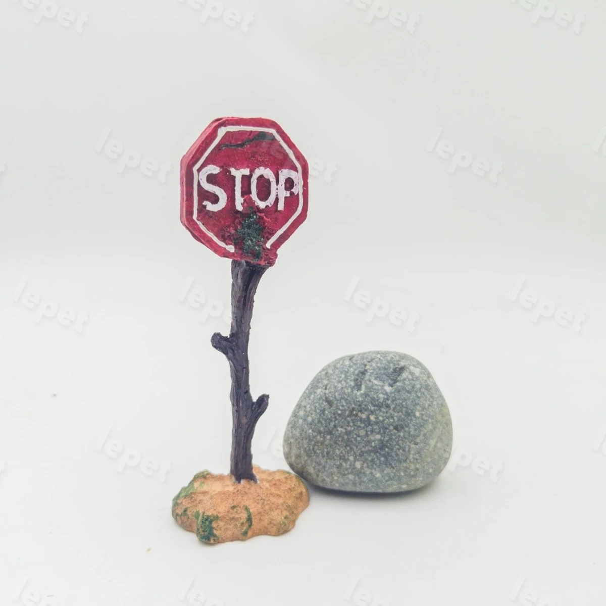 LEPET Hiasan Aquarium GT1577 / GW016 Dekorasi Resin Ornamen Simulasi Batu foto 3