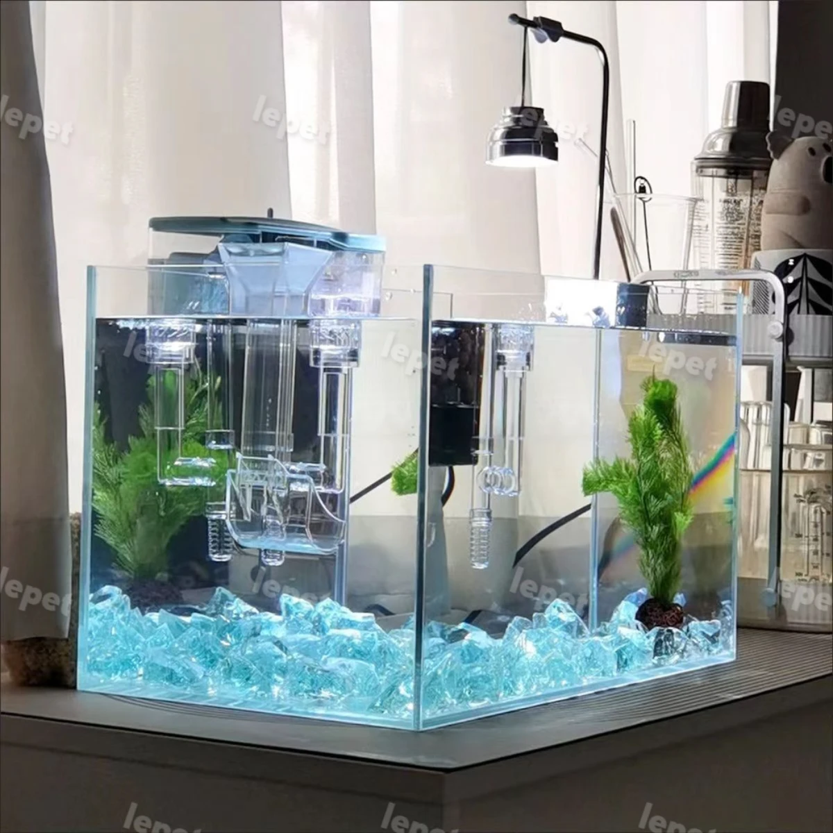 LEPET Batu Kristal kaca HIASAN AQUARIUM 6-1 / 7-1 / 19-2 / 99 / 98 10-20cm / 98 5-10cm / 95 10-20cm / 95 5-10cm / Ice Stone Aquarium /batu kaca crystal foto 4