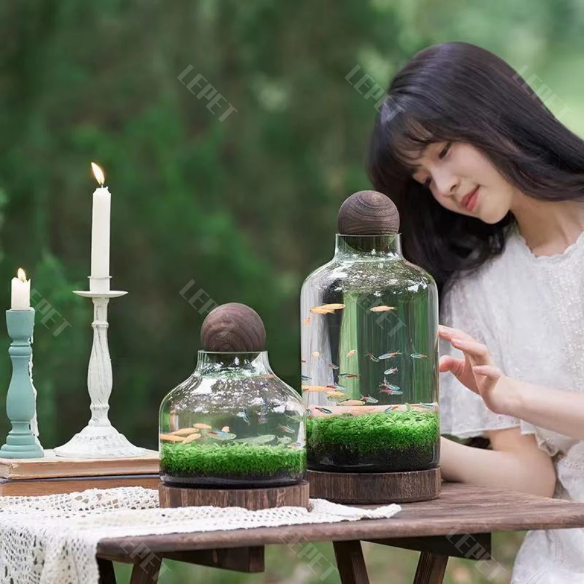LEPET AQUARIUM MINI BESAR A15L / A16L / AKUARIUM IKAN CUPANG HIAS / KURA-KURA foto 5