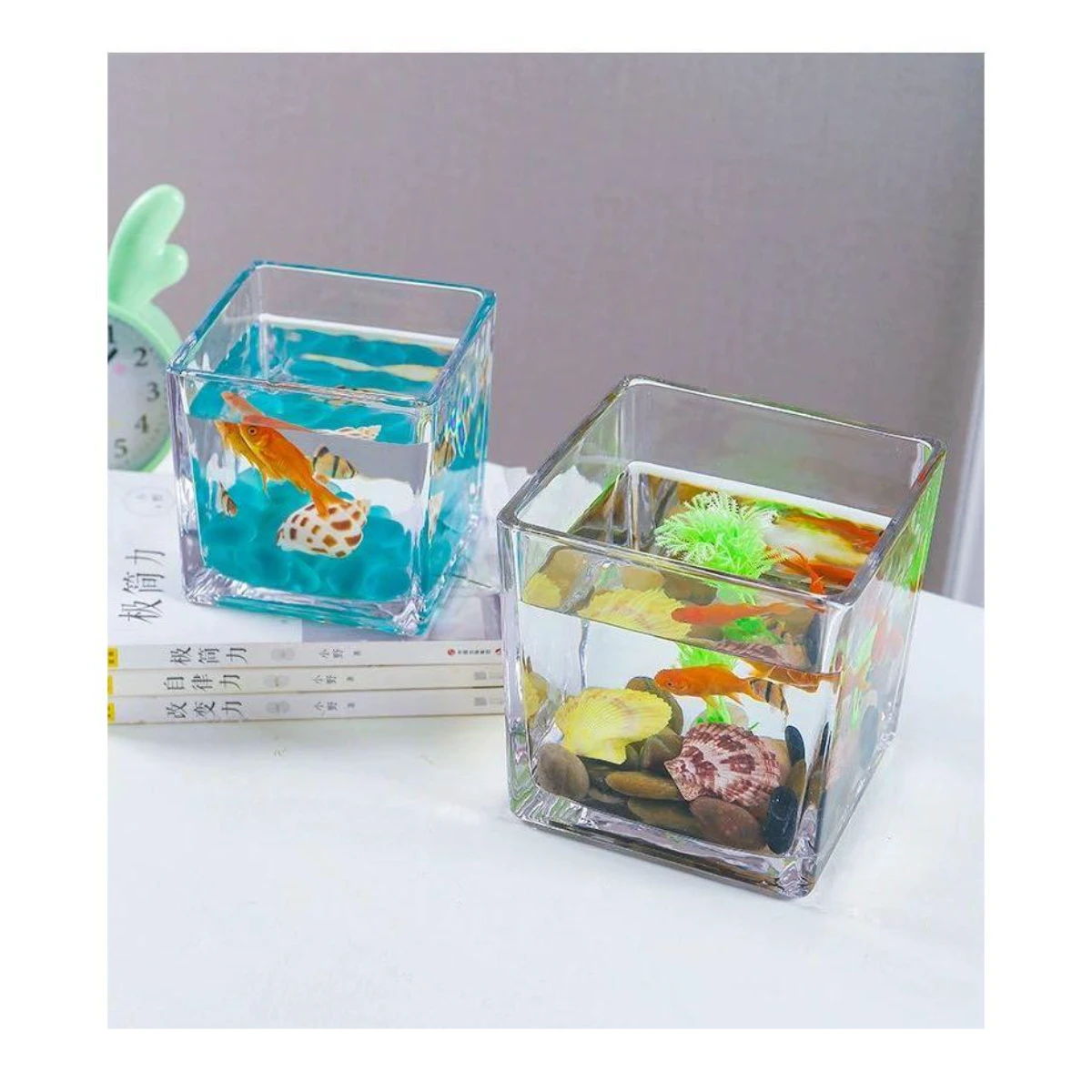 LEPET AQUARIUM MINI KECIL A18 / AKUARIUM IKAN CUPANG HIAS / KURA-KURA foto 6