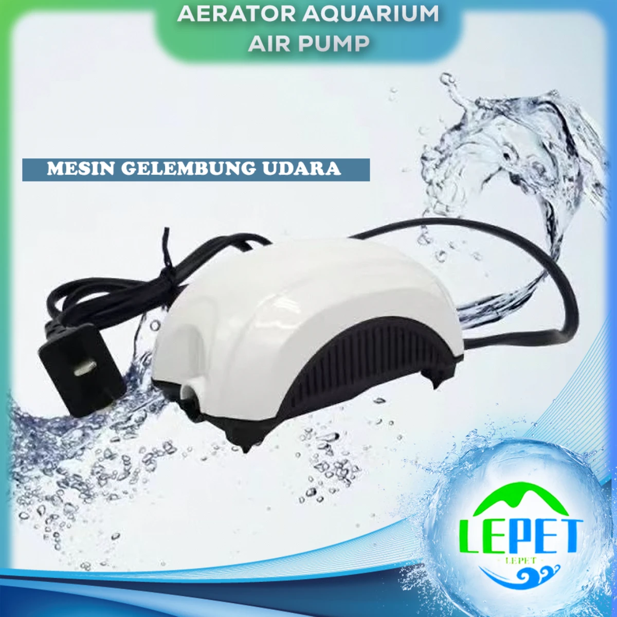 LEPET Aerator Aquarium Air Pump Mesin Gelembung Udara 1 Lubang dan 2 lubang