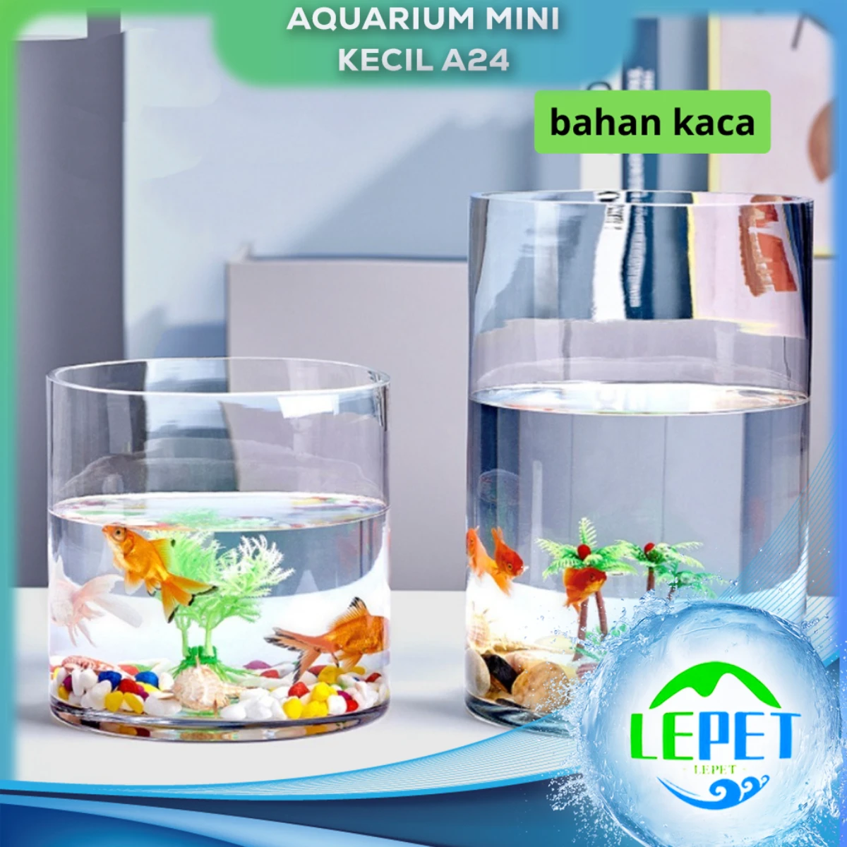 LEPET AQUARIUM MINI KECIL A24 / AKUARIUM IKAN CUPANG HIAS