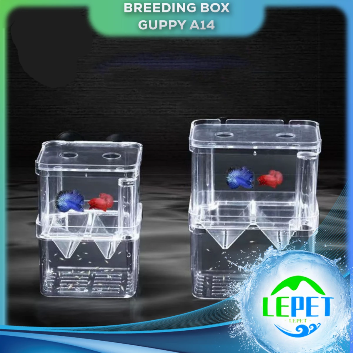 LEPET Breeding Box Guppy A14/ Isolation Box / Karantina Ikan