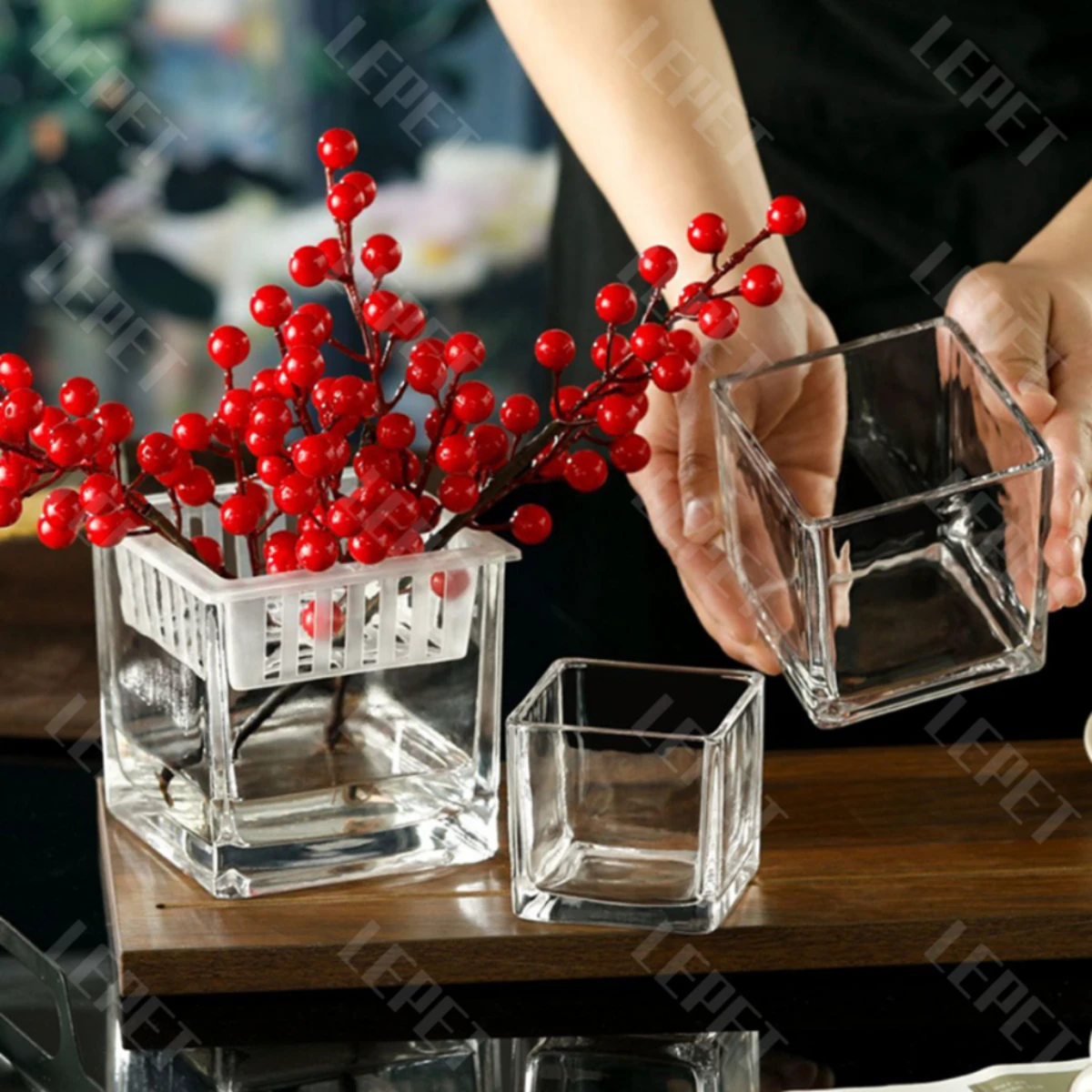LEPET AQUARIUM MINI KECIL A18 / AKUARIUM IKAN CUPANG HIAS / KURA-KURA foto 8