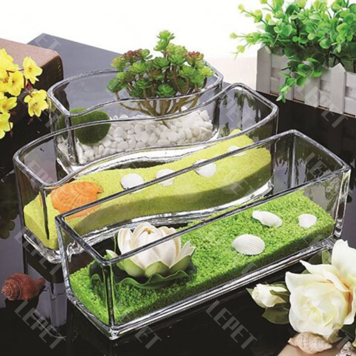 LEPET AQUARIUM MINI KECIL A29 /A30 /A31 / AKUARIUM IKAN CUPANG HIAS foto 4