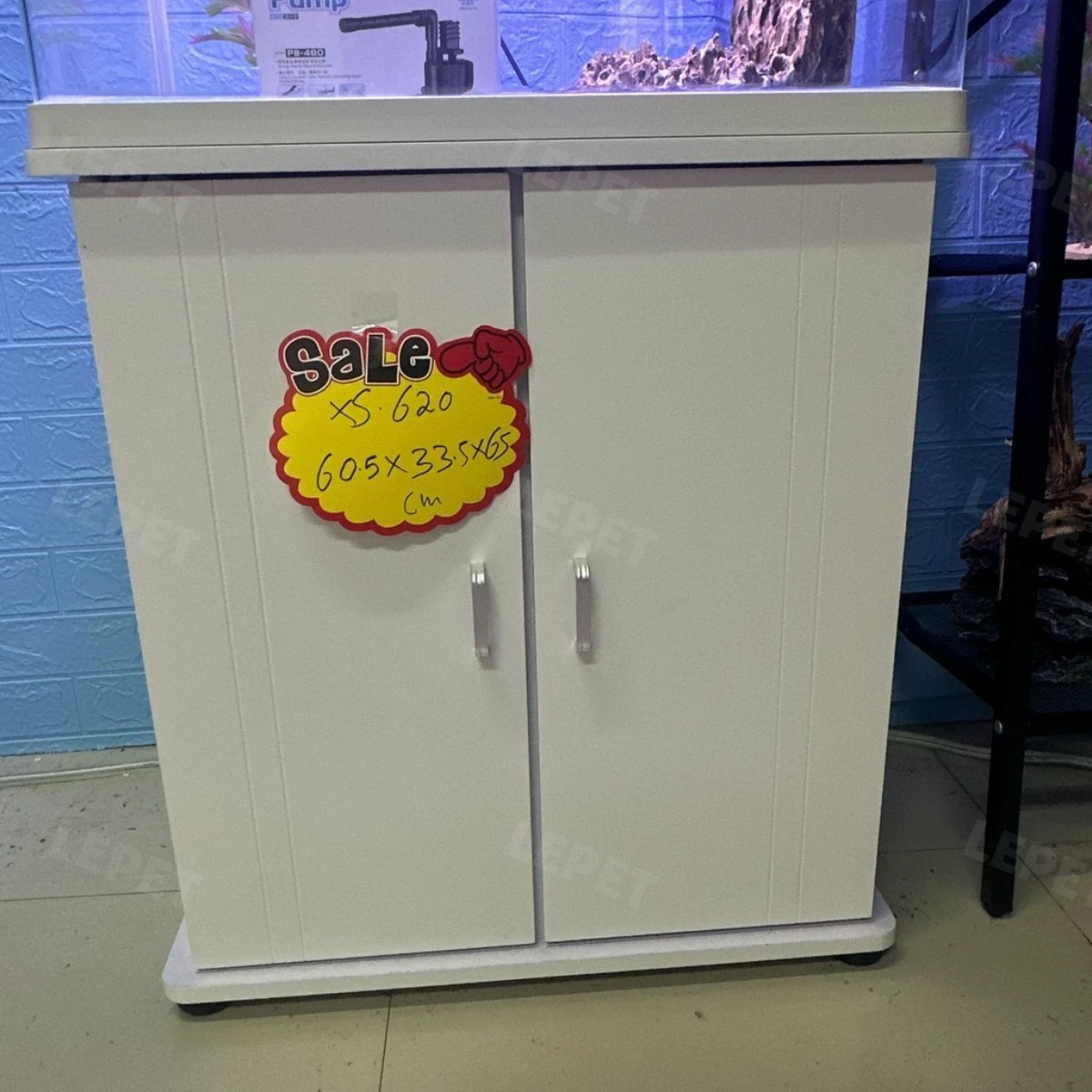LEPET AQUARIUM PAKET MURAH DAN LENGKAP DENGAN MEJA UKURAN P620 / AQUARIUM SET CABINET foto 4