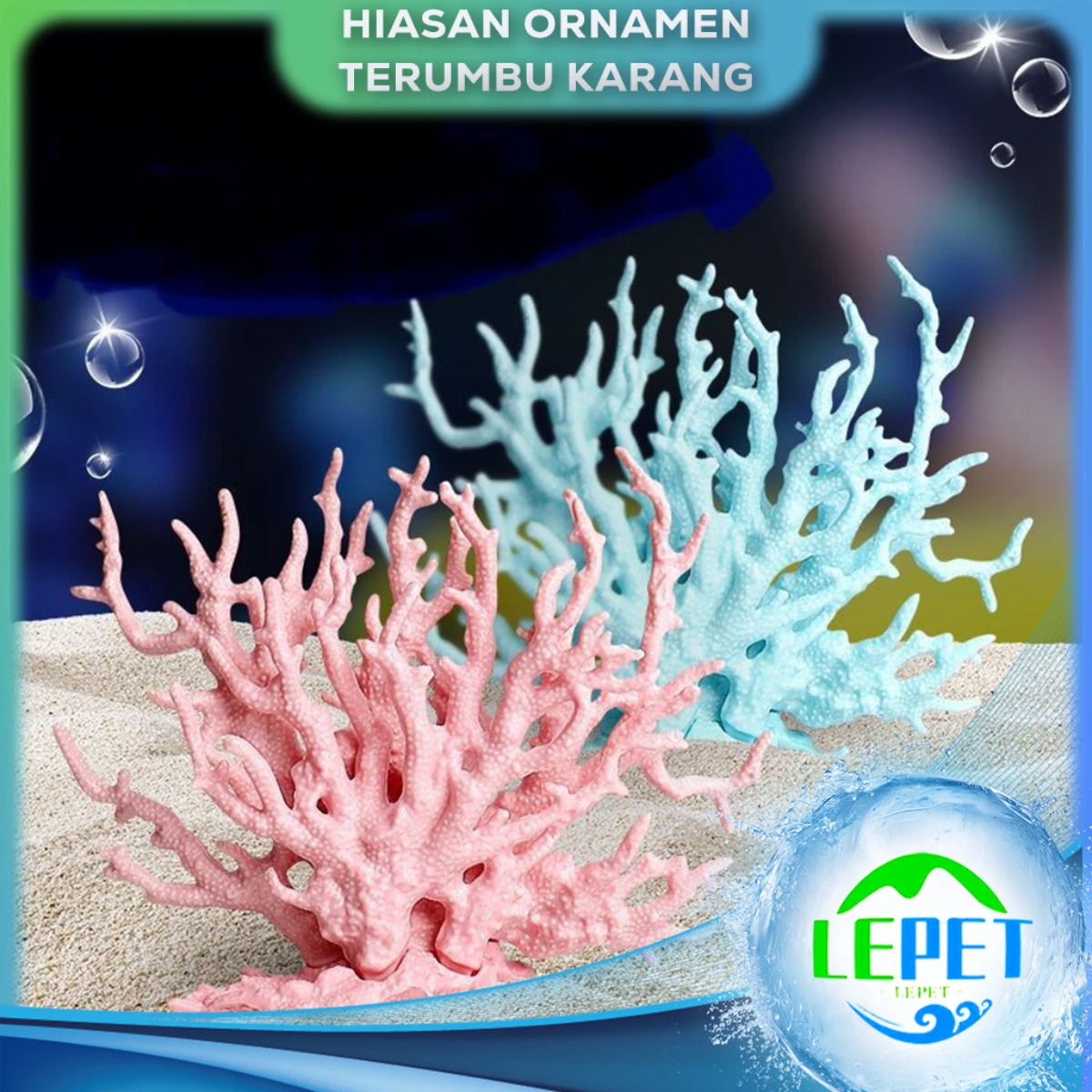 LEPET Hiasan Aquarium 544A/ 546 / Tangki Ikan Iansekap Bebatuan Dekorasi Resin Ornamen Simulasi Batu