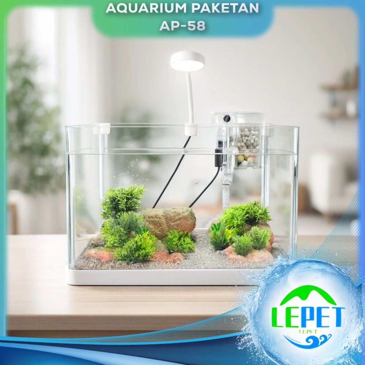 LEPET AQUASCAPE PAKET AP58 / AQUARIUM MELENGKUNG OPTIC CLEAR / AQUASCAPE / AQUARIUM BENDING SUPER BENING foto 5