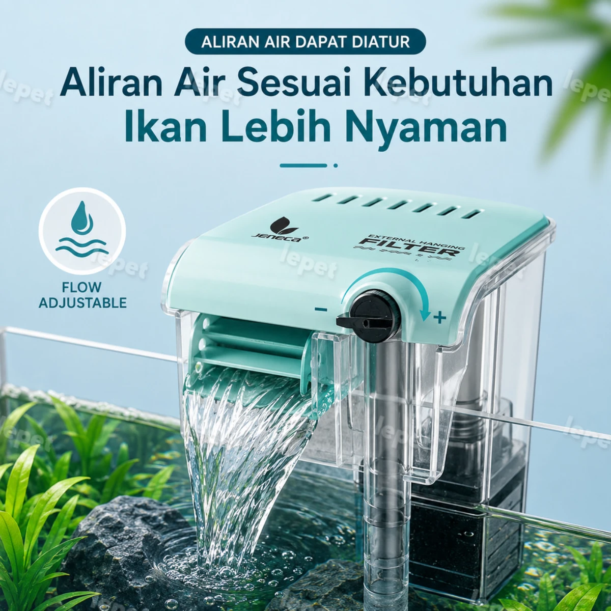 LEPET Filter Gantung JJ 03 / JJ 04 Hanging Filter Aquarium 3 Watt/6Watt Aquascape foto 3