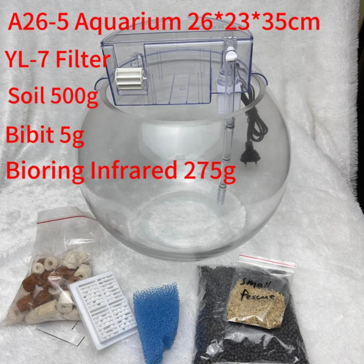 LEPET AQUARIUM MINI KECIL A26-5 AKUARIUM IKAN CUPANG HIAS / KURA-KURA foto 8