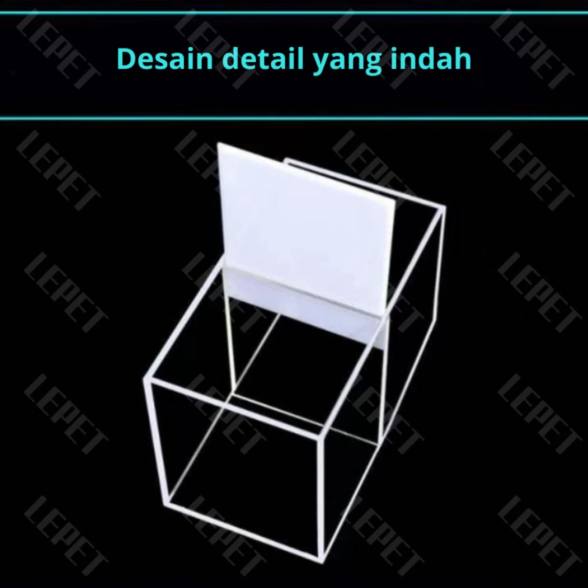 LEPET Akuarium Ikan Cupang 2 skat / Tempat Ikan Kecil Akrilik / Aquarium Mini Acrylic foto 4