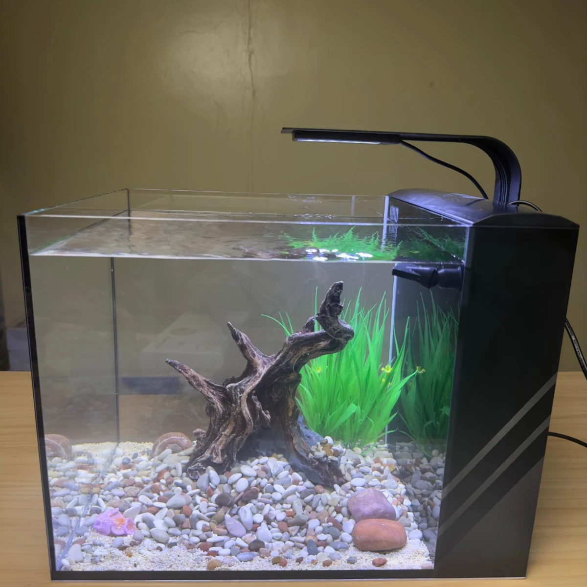 LEPET Akuarium Ikan Mini CL 26/40/45/50/60/80 Tangki Ikan Mini Dengan Filter Dan Lampu Led foto 4