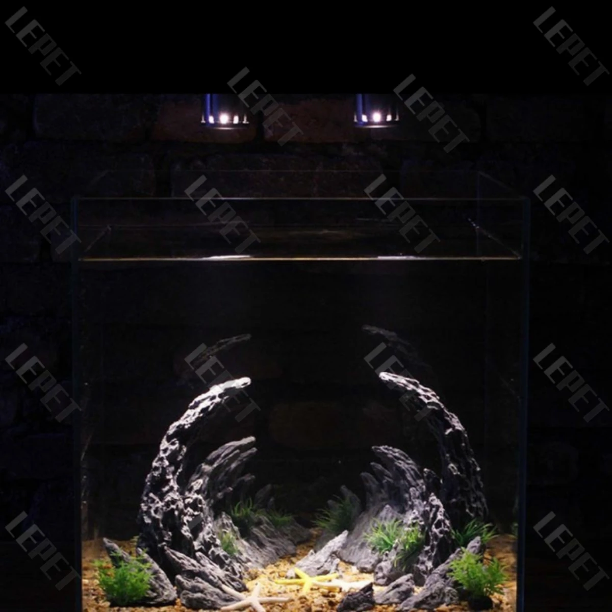 LEPET Hiasan Aquarium 262/ Tangki Ikan Iansekap Bebatuan Dekorasi Resin Ornamen Simulasi Batu foto 2