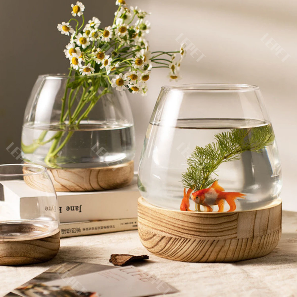LEPET AQUARIUM MINI KECIL A17 / AKUARIUM IKAN CUPANG HIAS / KURA-KURA foto 5