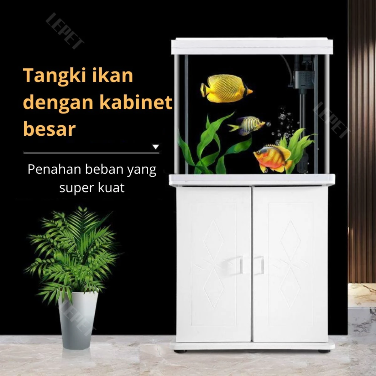 LEPET Meja aquarium minimalis 520/620 / Kabinet aquarium / meja aquascape / akuarium cabinet / lemari aquarium foto 3