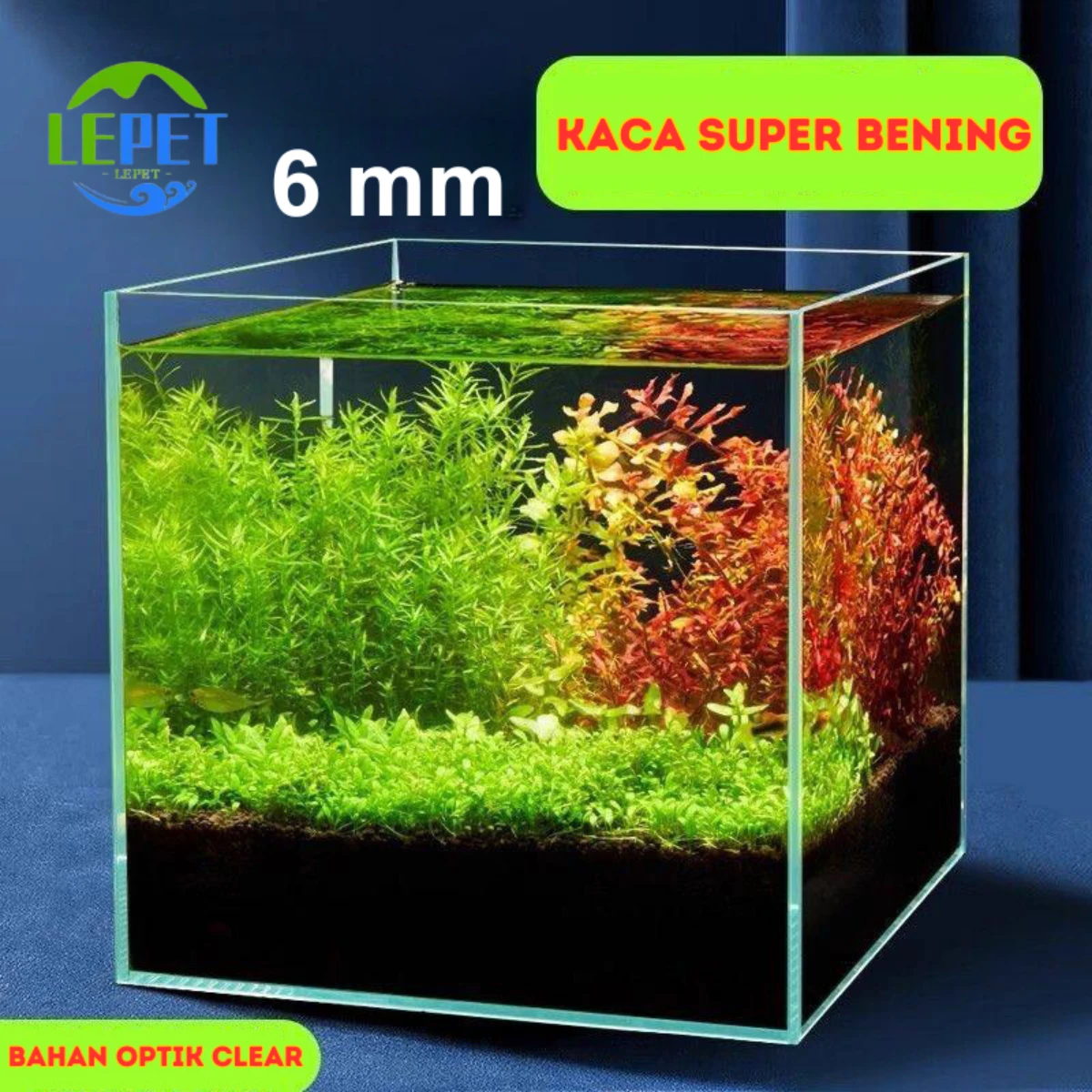 LEPET Akuarium Ikan Mini JR411 20 / 25/30/35/40CM Tangki Ikan Mini dengan bahan kaca super bening foto 5