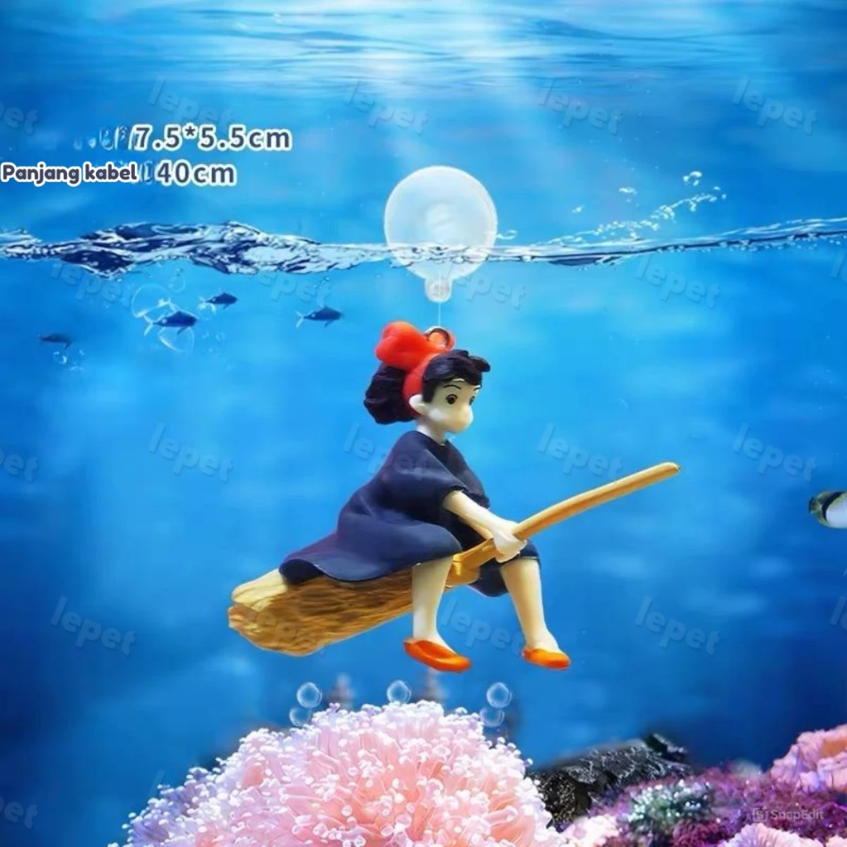 LEPET Hiasan Ornamen Penyelam Aquarium PJ18/PJ25/PJ26 Miniatur Penyelam Bahan Resin Untuk Dekorasi Hiasan Akuarium foto 6