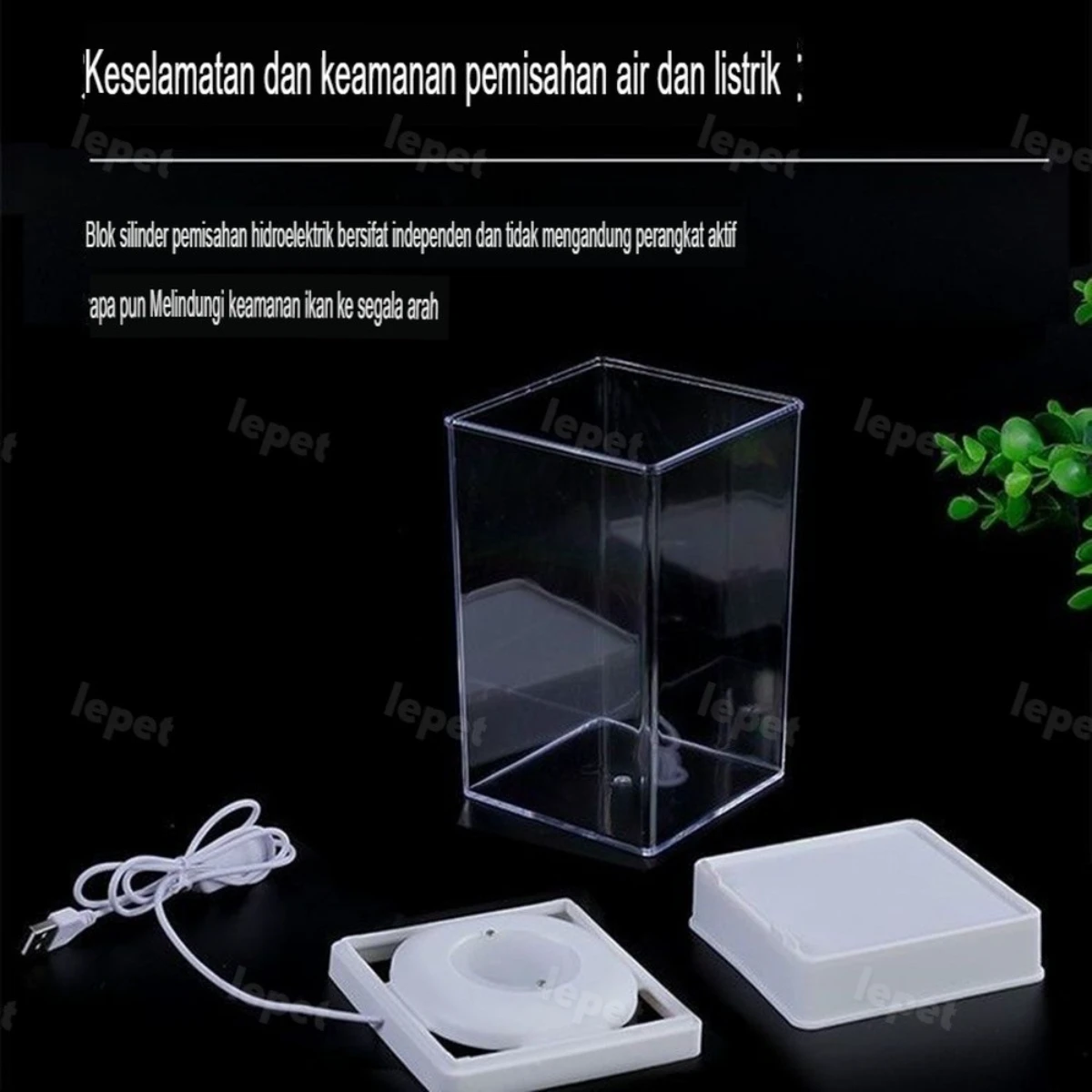 LEPET Akuarium Tangki USB Ikan Kecil Betta ikan cupang JR05 LED Aquarium foto 2
