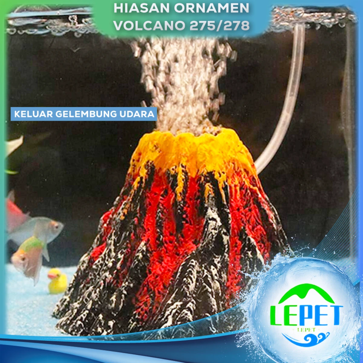 LEPET Hiasan Aquarium 275 / 278 / Ornamen Kayu Berlubang / Dekorasi Aquarium Kayu Tempat Sembunyi Ikan