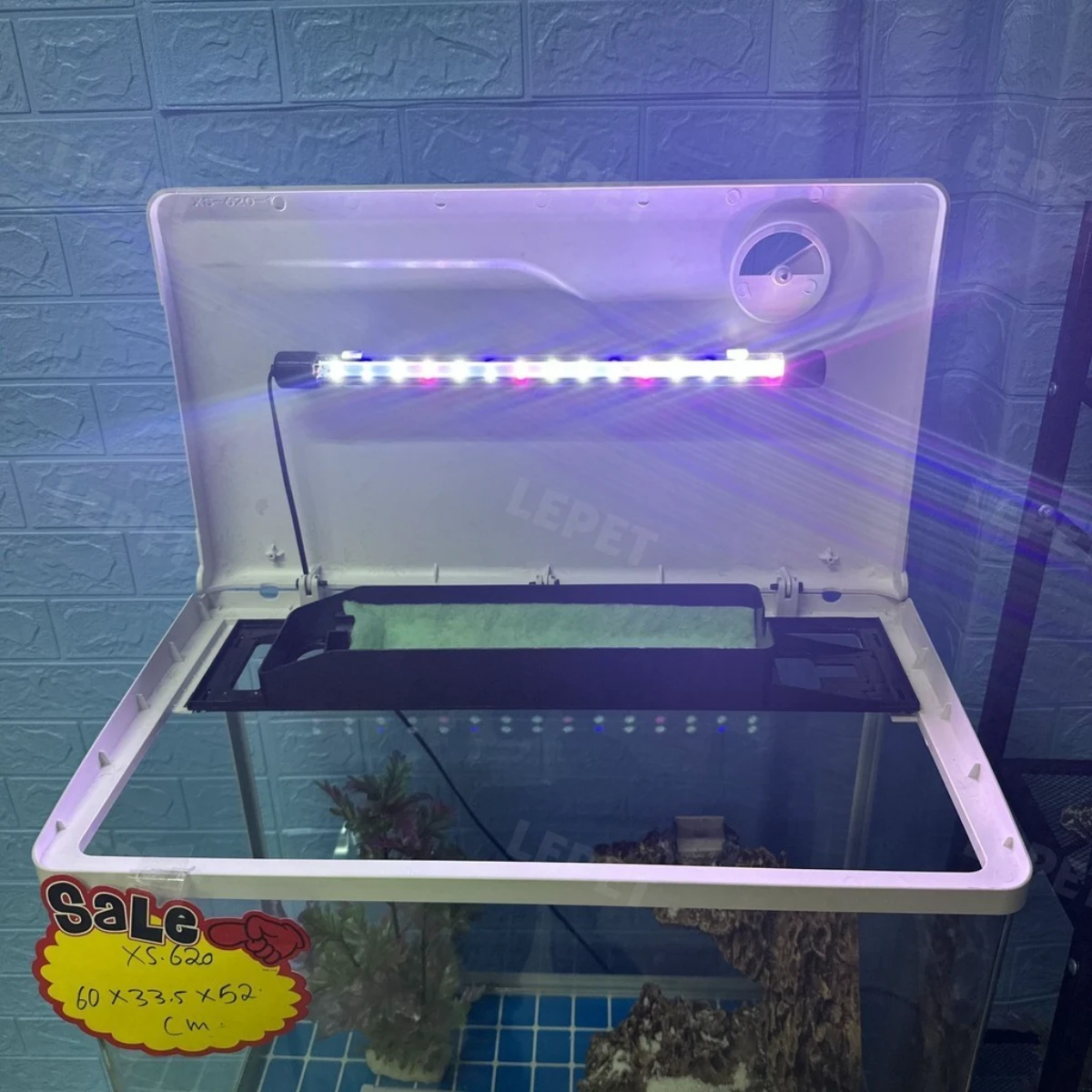 LEPET AQUARIUM PAKET MURAH DAN LENGKAP DENGAN MEJA UKURAN P620 / AQUARIUM SET CABINET foto 5