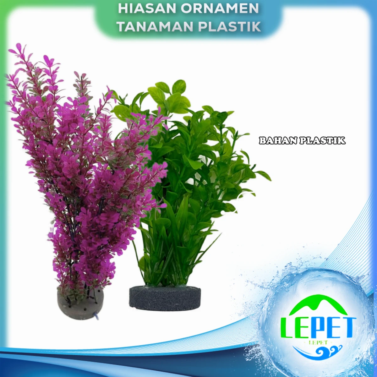 LEPET Hiasan Aquarium HD3107 / HD3329 Tanaman Aquarium pelastik