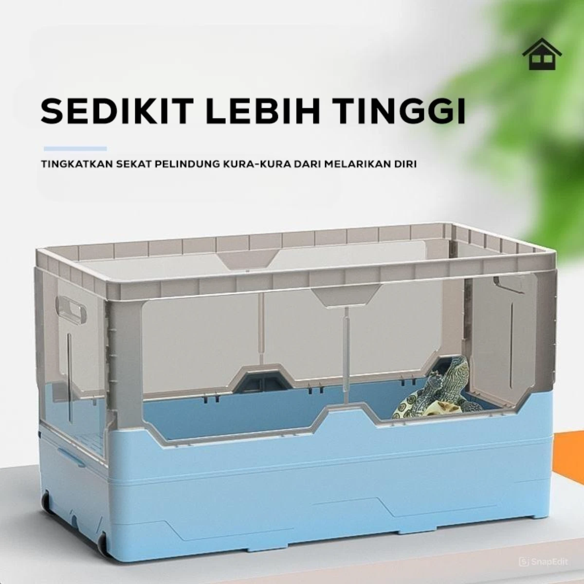 LEPET Turtle Enclosure Aquarium Tank GH07/GH09 / Kandang Kura / aquarium kura kura foto 3
