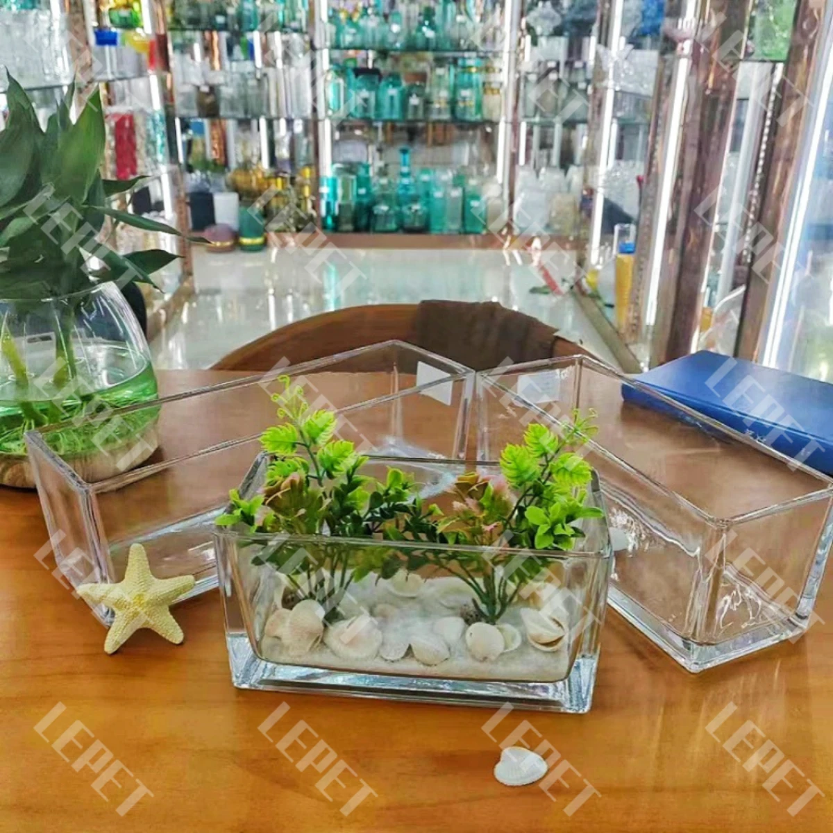 LEPET AQUARIUM MINI KECIL A29 /A30 /A31 / AKUARIUM IKAN CUPANG HIAS foto 3