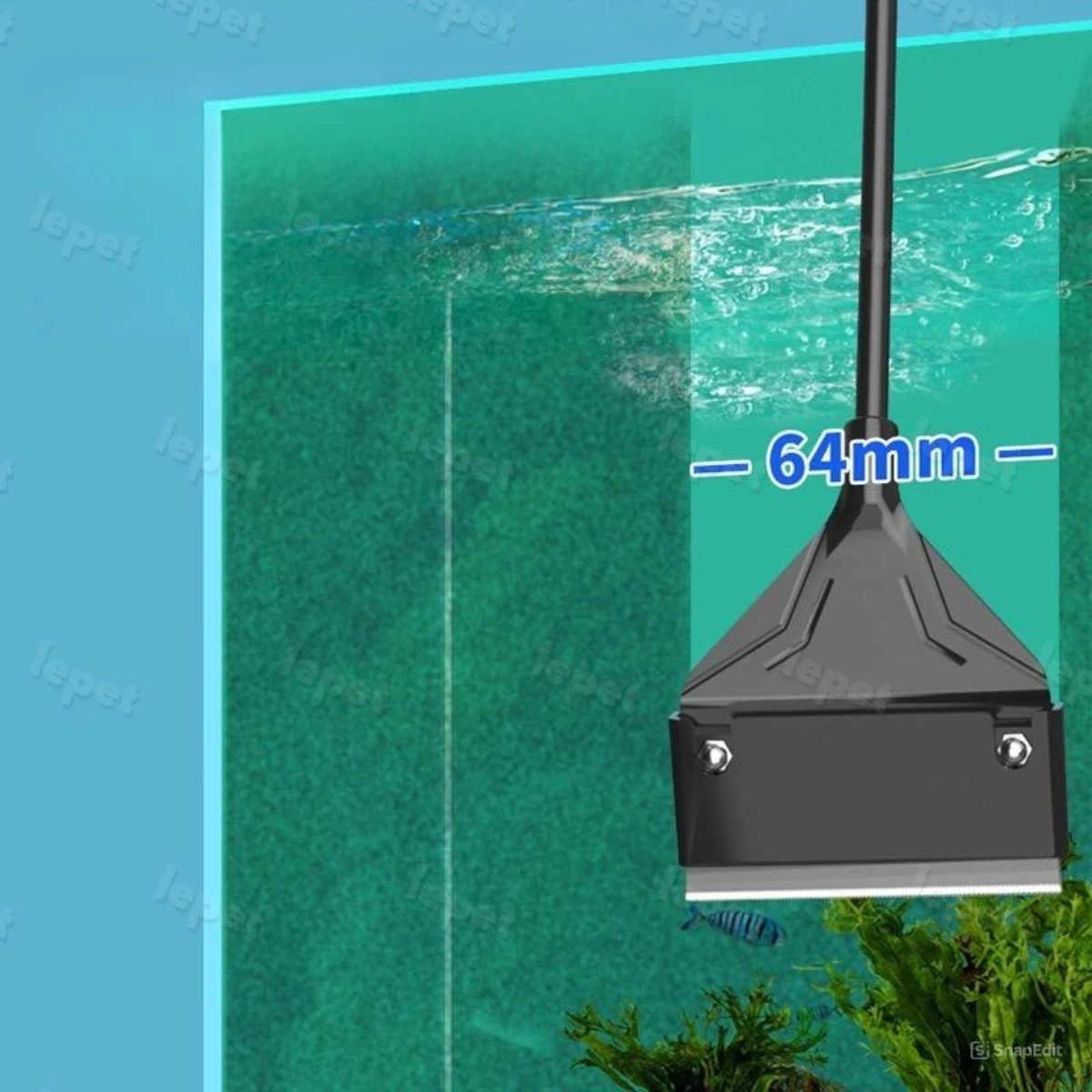 LEPET AQUARIUM PENGIKIS ALGA PJ27 / PEMBERSIH KACA AQUASCAPE LAUT TAWAR foto 6