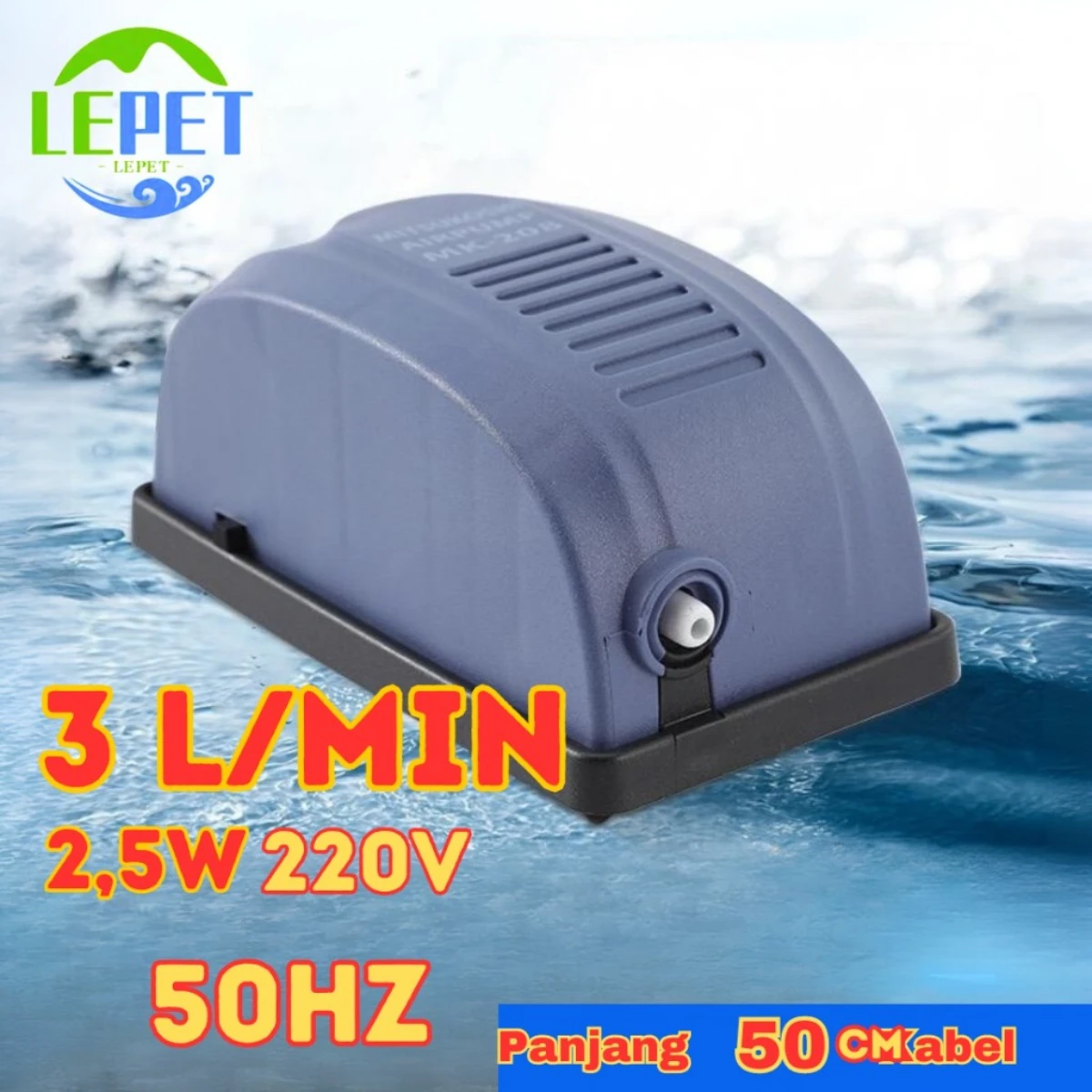 LEPET AERATOR MESIN UDARA 1 LUBANG AQUARIUM AQUASCAPE AIR PUMP 1 OUTLET