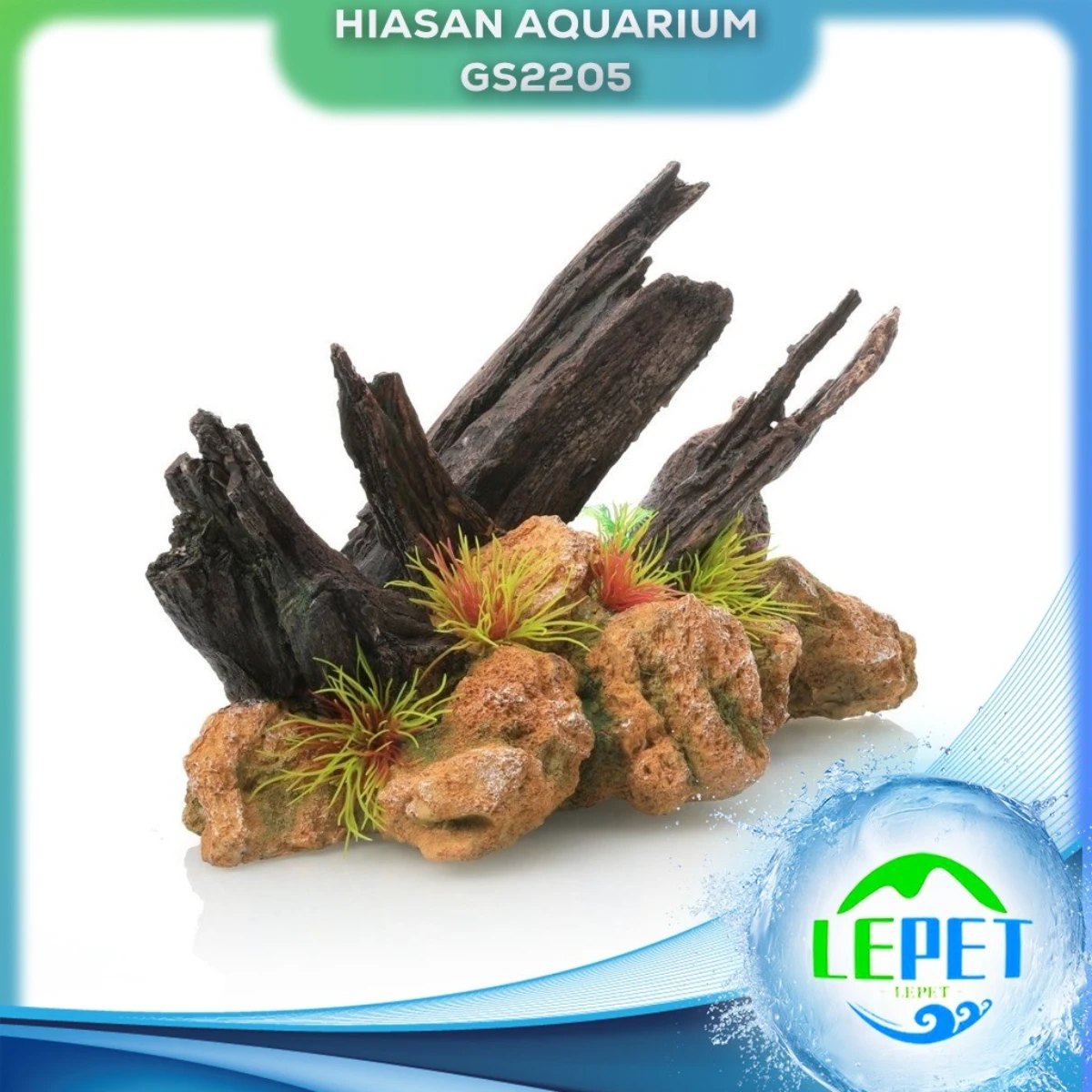 LEPET kayu aquascape imitasi GS2205 hiasan aquarium / dekorasi aquarium