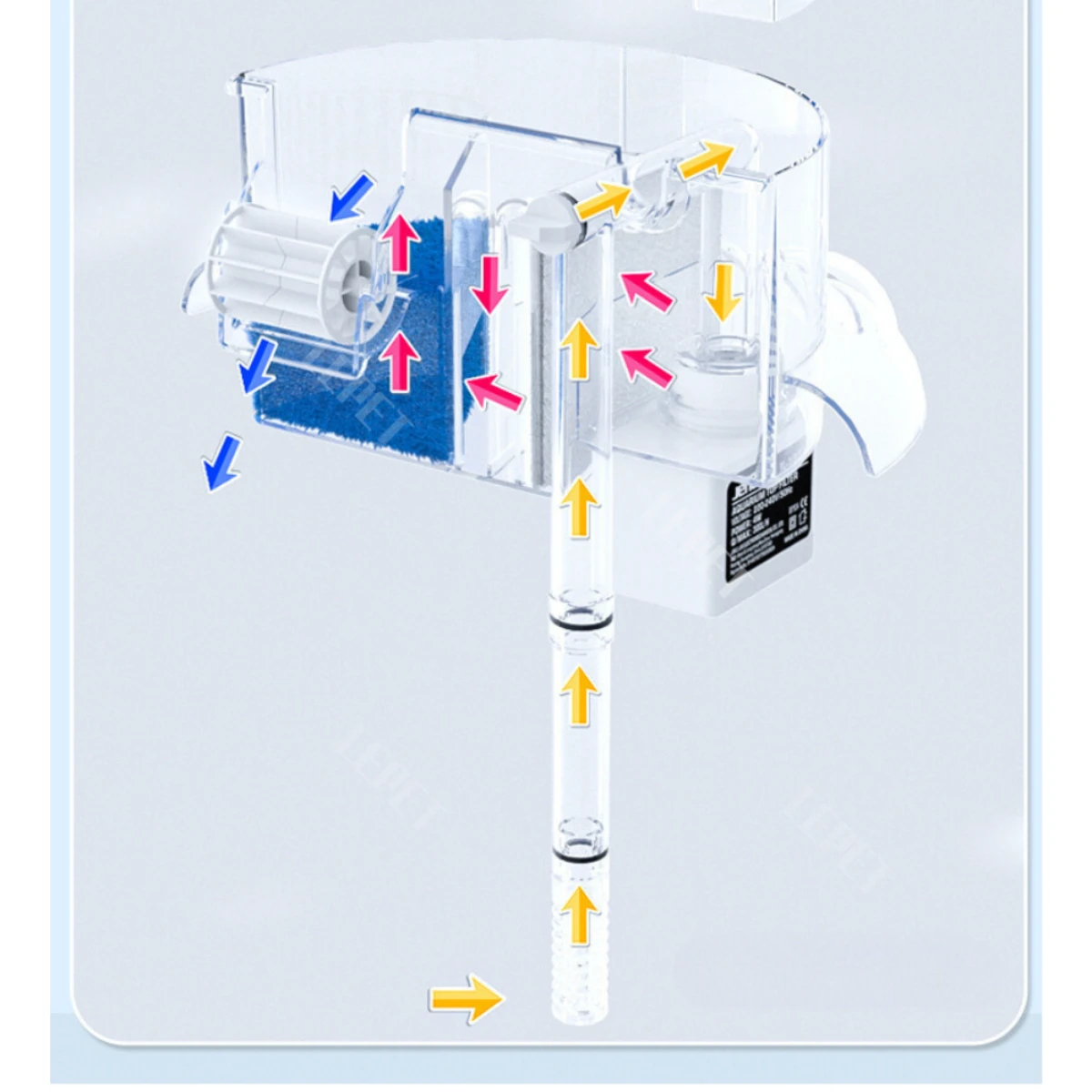 LEPET FILTER AQUARIUM BULAT YL-1/YL-3/YL-5/YL-7 foto 4