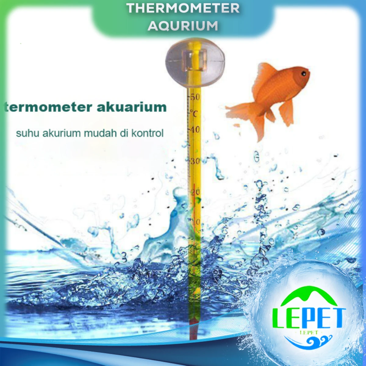 LEPET Thermometer Aqurium / Aquascape / Pengatur Suhu Air