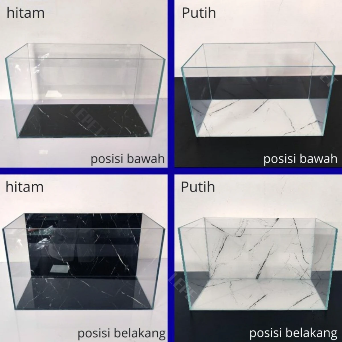 LEPET STICKER DASAR AQUARIUM 61cm / 30cm per GULUNG MOTIF KOTAK-KOTAK foto 8