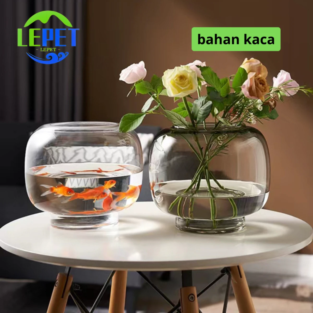 LEPET AQUARIUM MINI KECIL A20 / A21 / AKUARIUM IKAN CUPANG HIAS / KURA-KURA foto 9