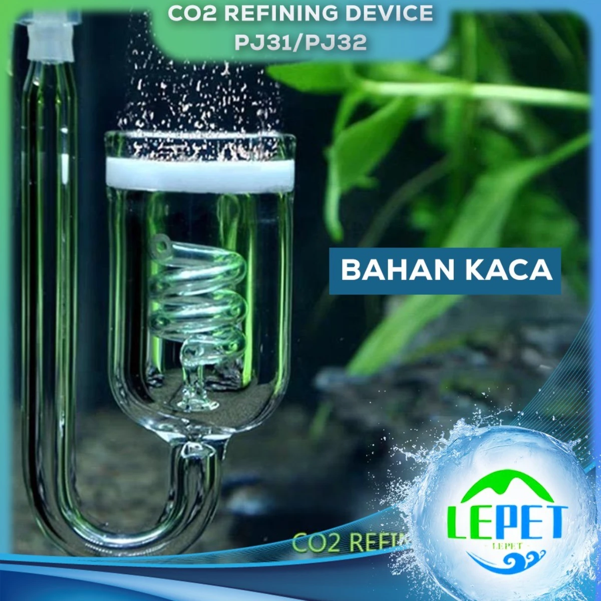 LEPET Glass Diffuser CO2 PJ31/ PJ32 / Atomizer Co2 Aquascape