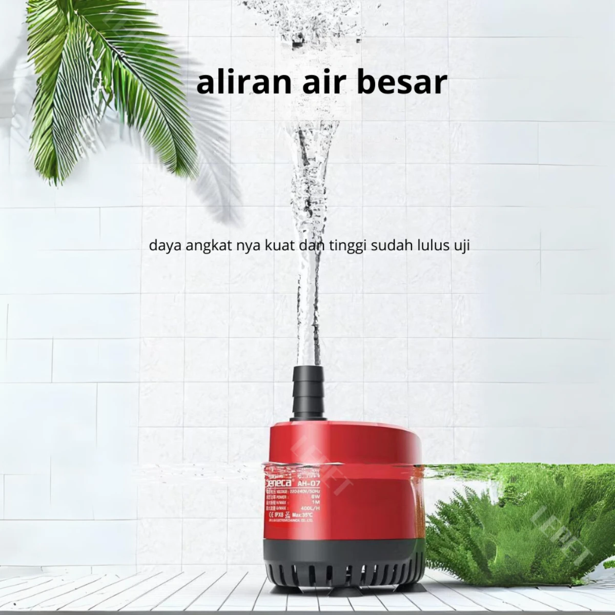 LEPET Pompa Celup Hidroponik Pompa Air AH07/AH11/AH15/AH20/AH35 foto 5