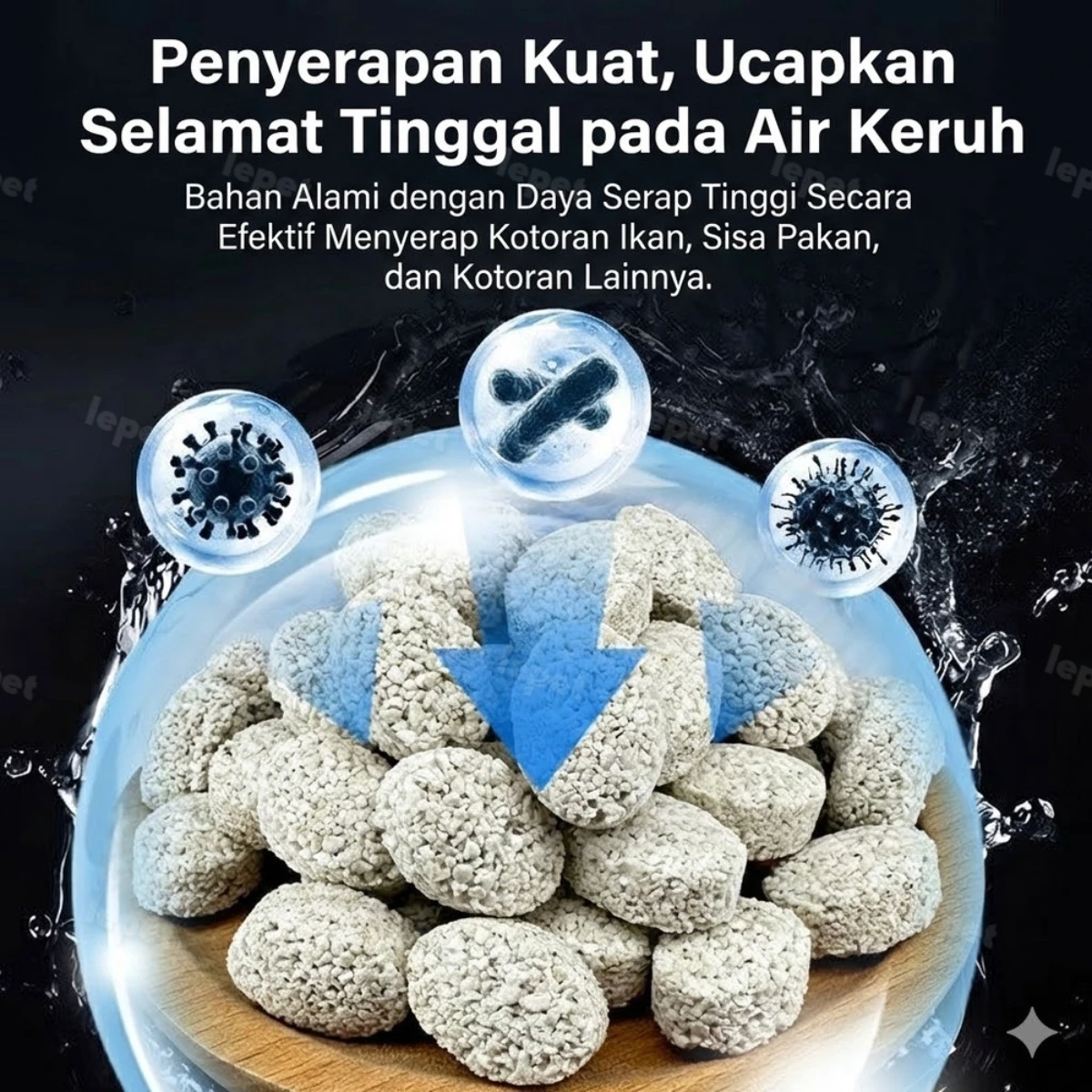 LEPET Media Filter Aquarium PJ17 / PJ19 Infrared Bacteria House 500G foto 5