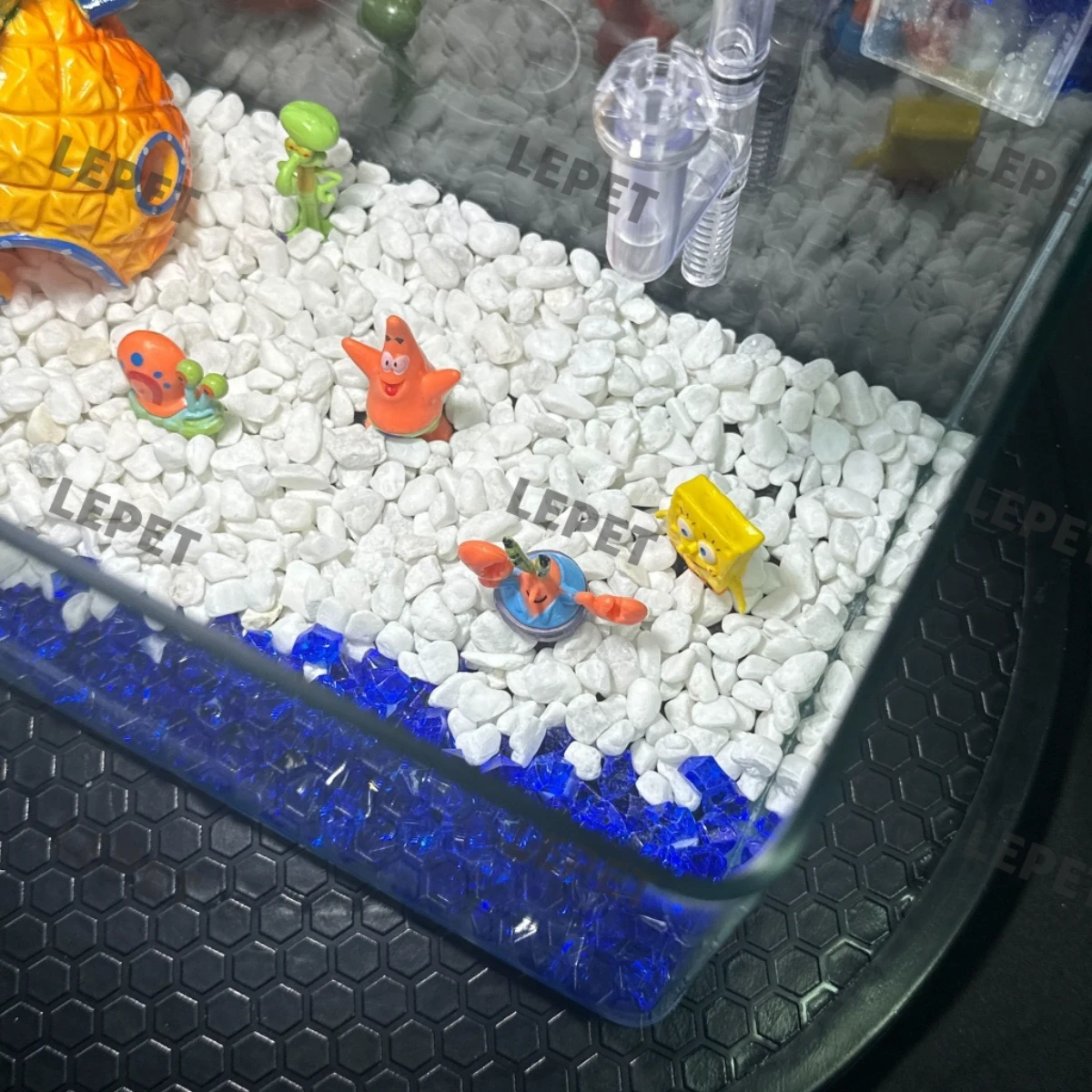 LEPET AQUARIUM SET SPONGEBOB 30CM / AQUARIUM MELENGKUNG / AQUASCAPE / AQUARIUM BENDING foto 6
