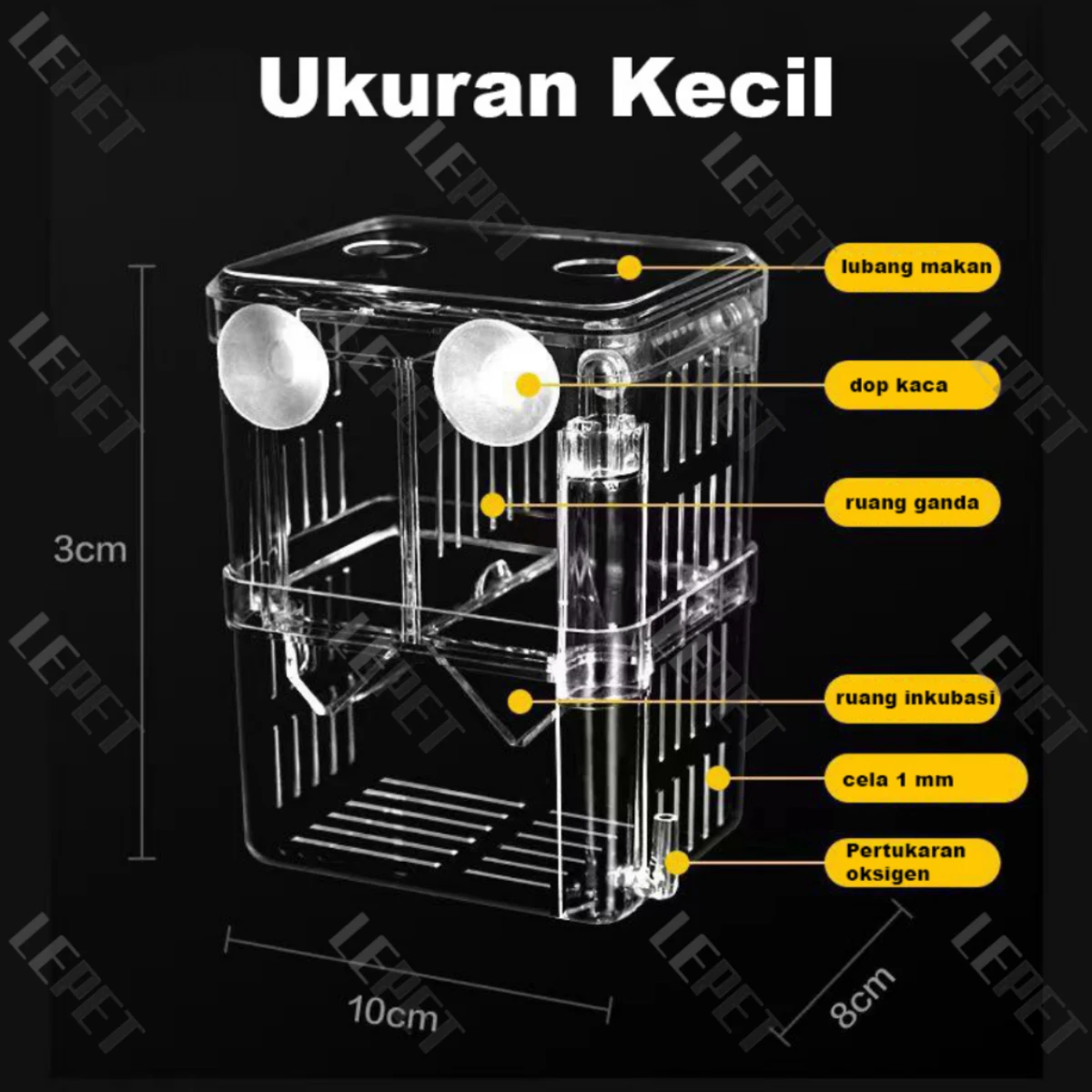 LEPET Breeding Box Guppy / Isolation Box / Karantina ikan foto 2