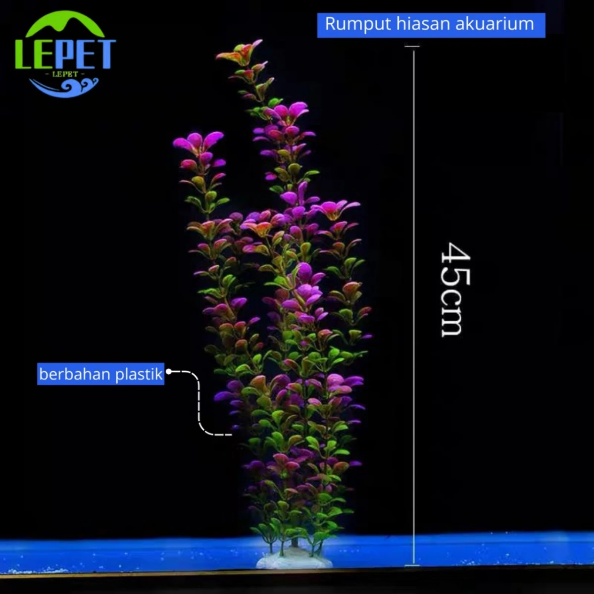 LEPET Hiasan Aquarium AD3107/ AD3136 / AD3329 / Tanaman Aquarium pelastik foto 3